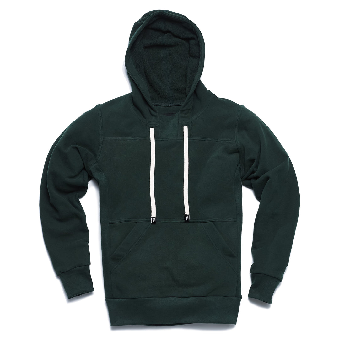 british racing green hoodie by frere du nord made in canada