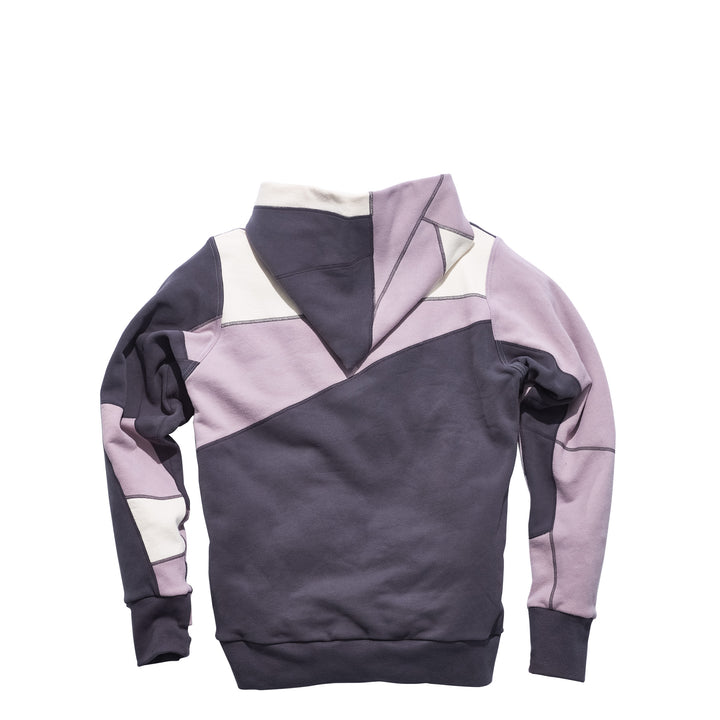UPCYCLED TRI-COLOUR PUNK ZIP HOODIE