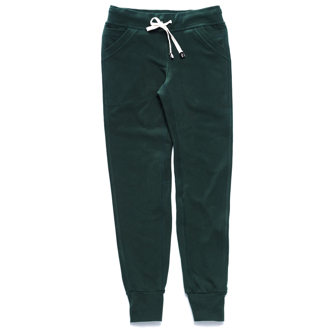 green sweat pants by frere du nord made in canada