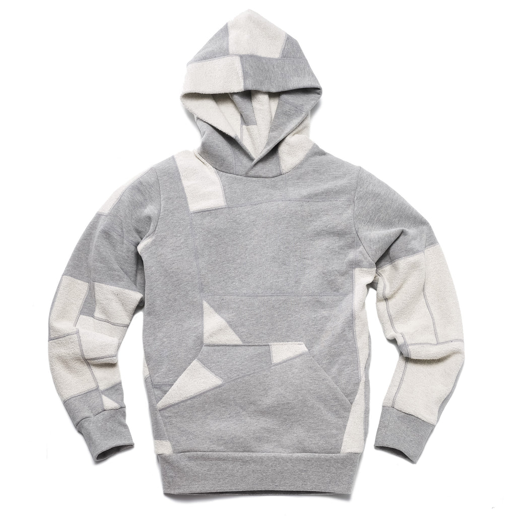 ミィ◆◆Remake Patchwork Hoodie◆◆free Frere-Du-Nord-Heather-Grey-