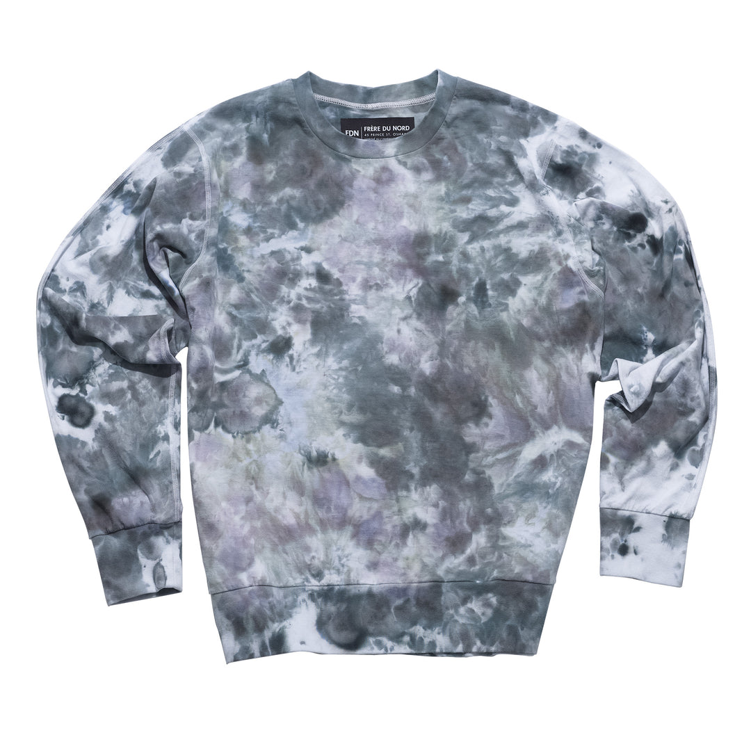 BLACK ICE DYE JERSEY COTTAGE CREW