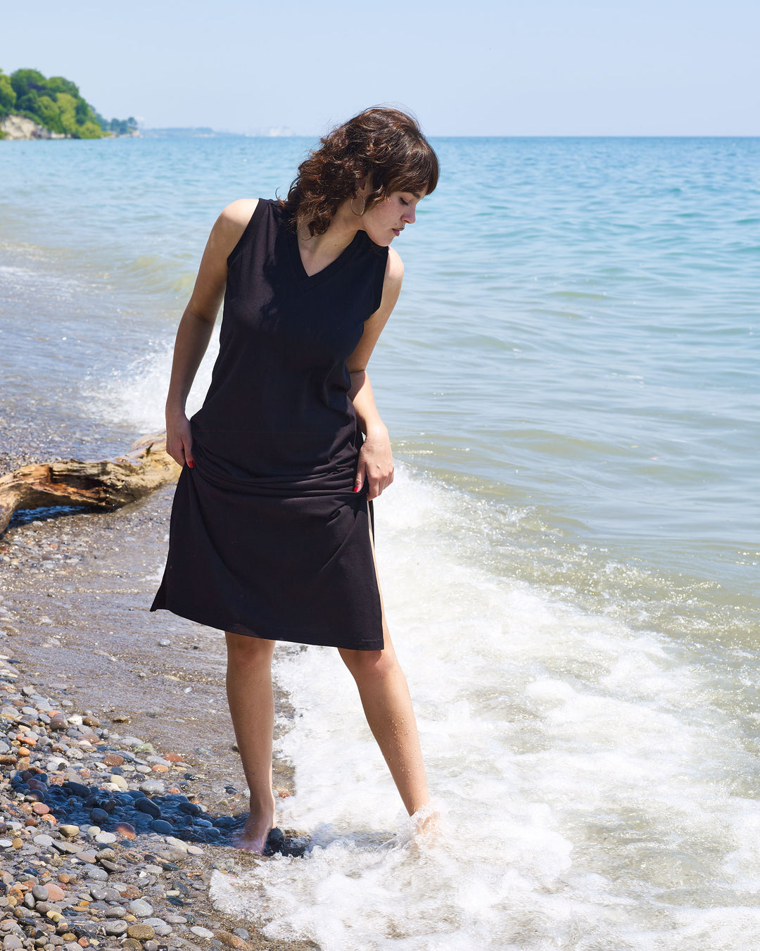 BLACK JERSEY DRESS - Made in Canada