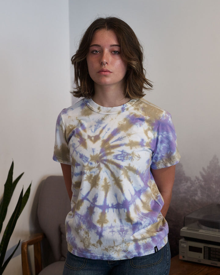 ULTRAVIOLET & KHAKI TIE-DYE T-SHIRT