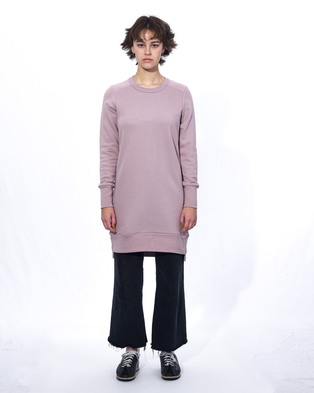 Women’s Printed Long Sleeves 100% Cotton Kurti Tunic tops – 1033-L 