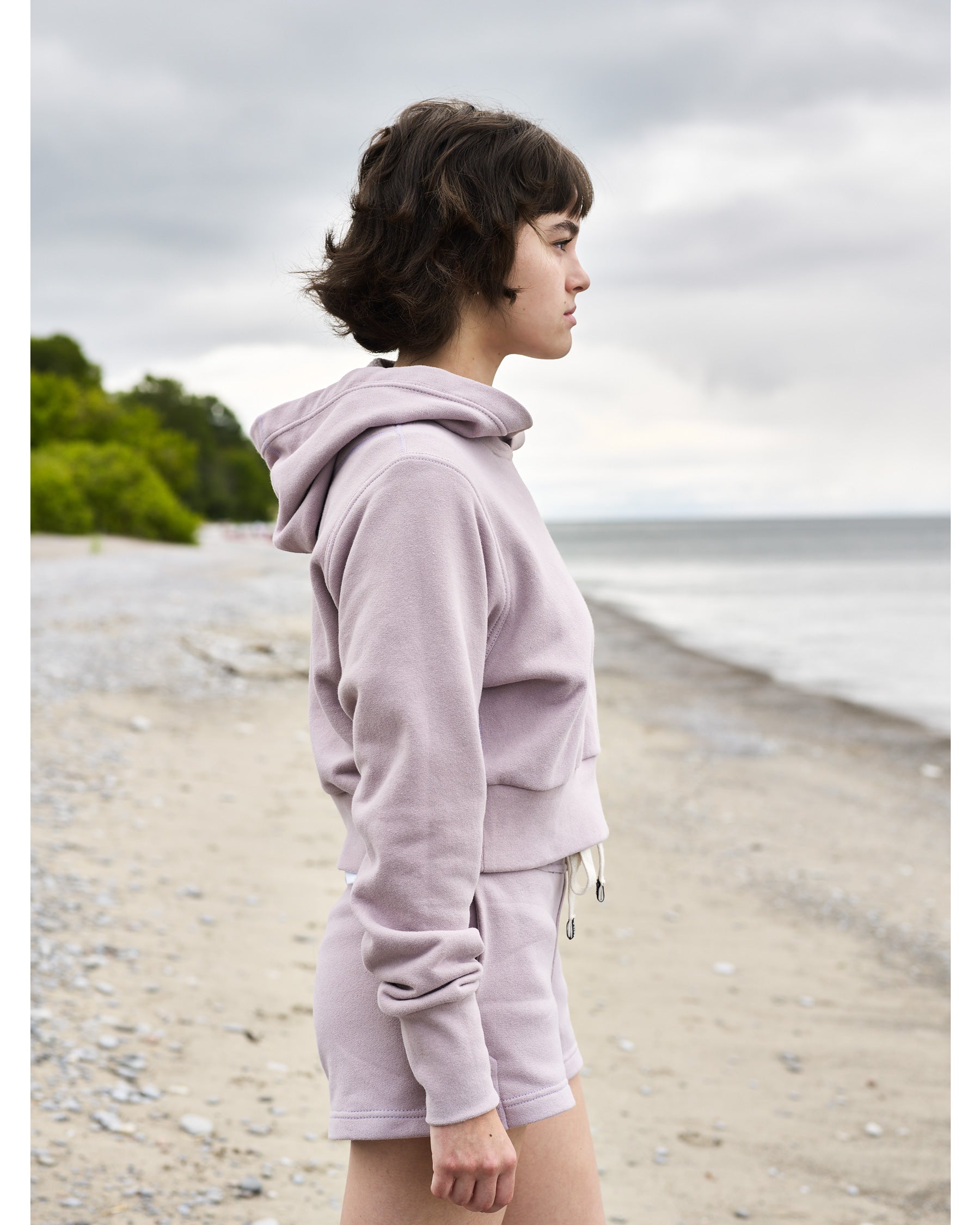 Cropped hoodie with shorts hotsell